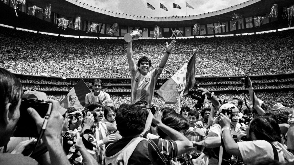 <i>David Yarrow</i><br/>Right after Argentina beat West Germany during the 1986 FIFA World Cup final in Mexico