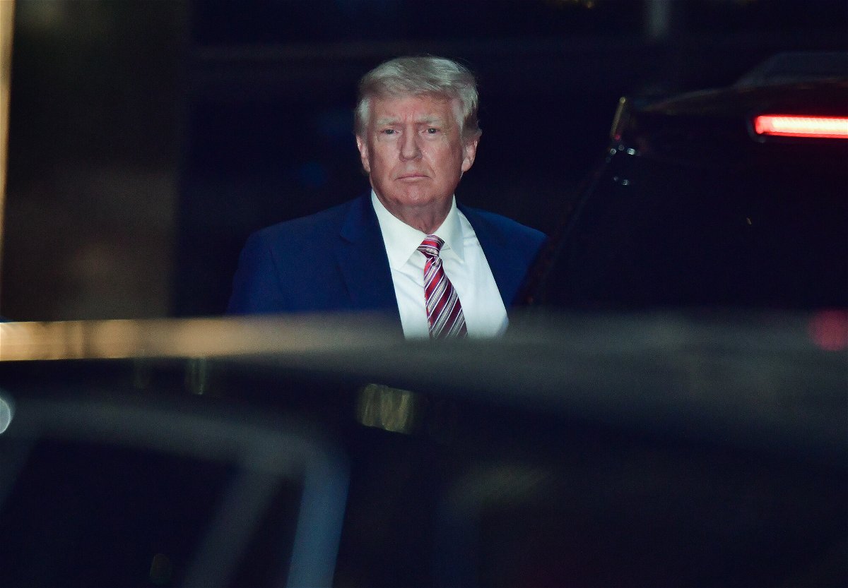 <i>James Devaney/GC Images/Getty Images</i><br/>Former President Donald Trump leaves Trump Tower in New York City in October 2021. Elon Musk's quest to become a social media mogul is dealing a blow to Trump's social venture.