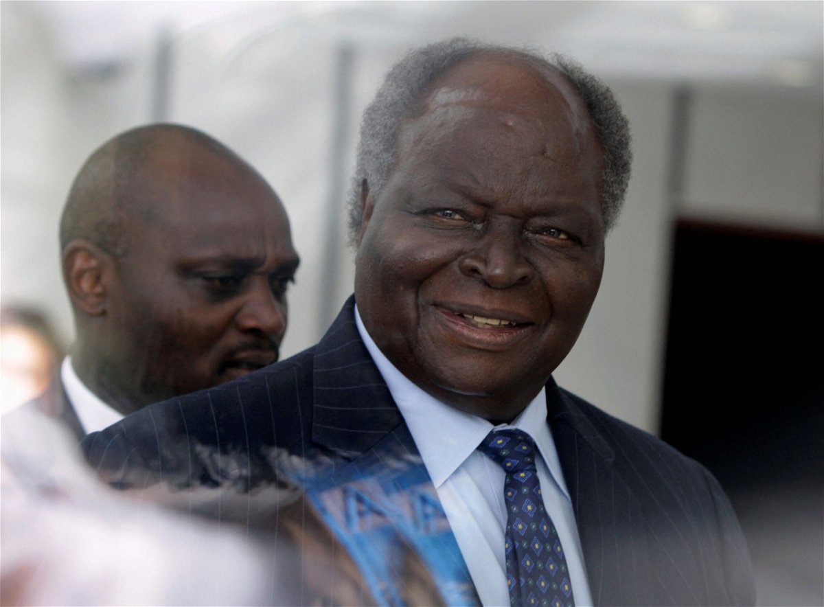 <i>Noor Khamis/Reuters</i><br/>Former Kenyan President Mwai Kibaki dies at 90. Kibaki here arrives for the inauguration of the new African Union building in Ethiopia's capital Addis Ababa