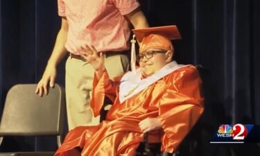 A young man who has been battling brain cancer for almost a decade had one last wish: to graduate from Boone High School.