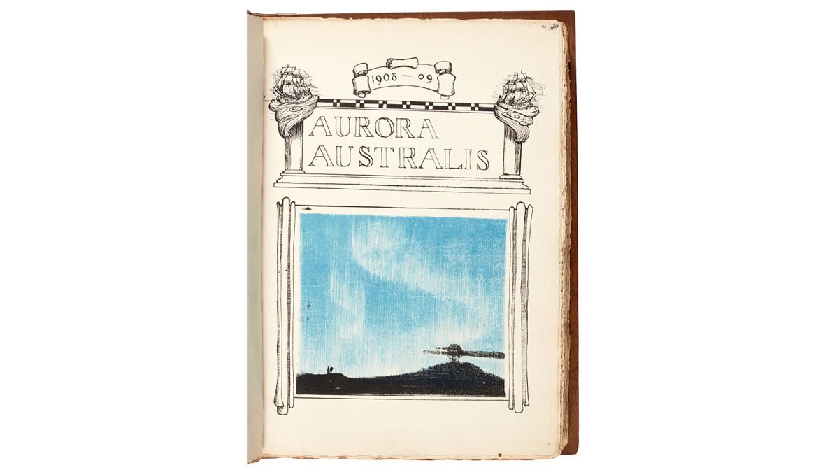 <i>Sothebys</i><br/>A first edition copy of the first book ever to be printed and bound in Antarctica (est. £50