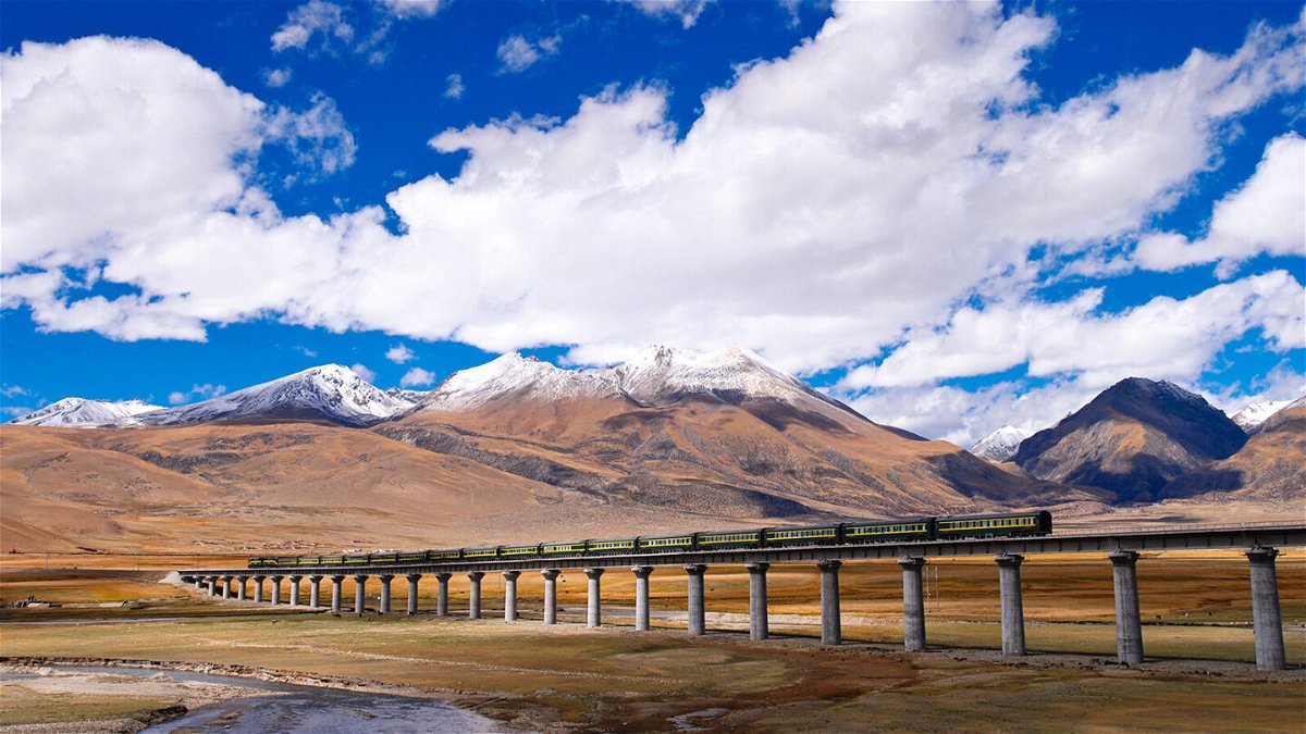 <i>Sino Images/500px Asia/Getty Images</i><br/>The Qinghai-Tibet Railway is sometimes called the 