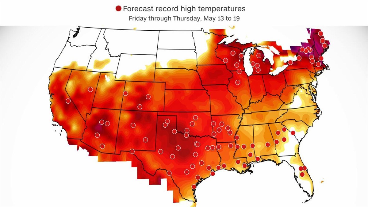 <i>CNN Weather</i><br/>Record temperatures expected in the fire-ravaged southwestern states will continue to worsen the deepening drought