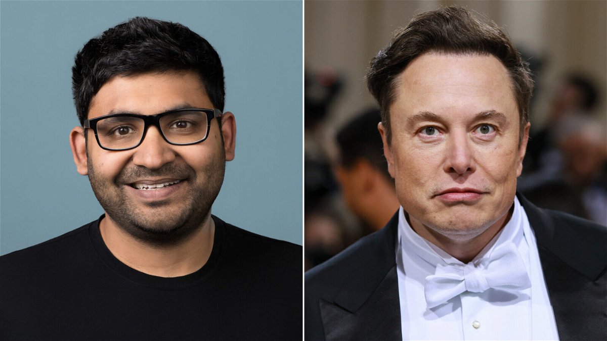 <i>Twitter/Zuma Press/Theo Wargo/WireImage/Getty Images</i><br/>Elon Musk escalated a public feud with Twitter's CEO Parag Agrawal