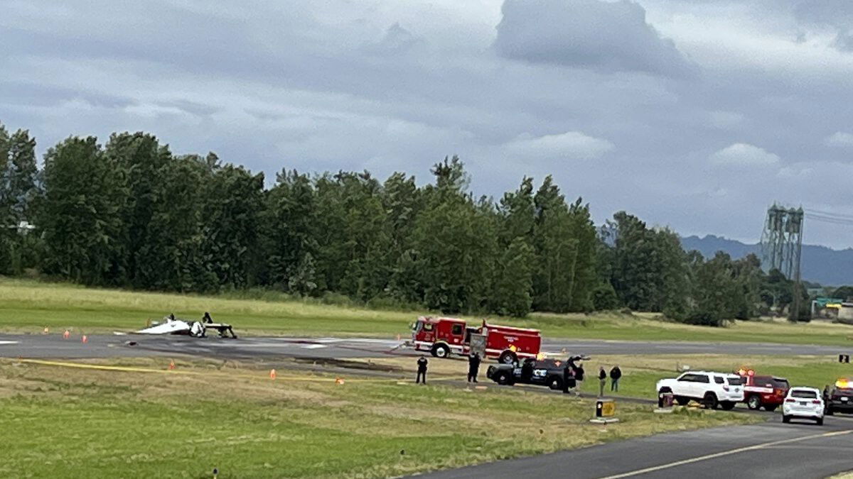 Crews respond to fiery plane crash at Pearson Field Airport in