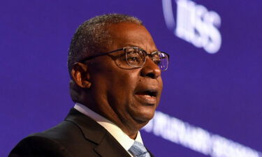 US Defense Secretary Lloyd Austin speaks at the Shangri-La Dialogue summit in Singapore on June 11