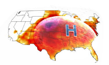 Above average temperatures sit under a heat dome across the US.