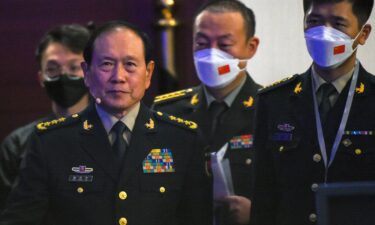 China's Defense Minister Wei Fenghe at the Shangri-La Dialogue summit in Singapore on June 12.