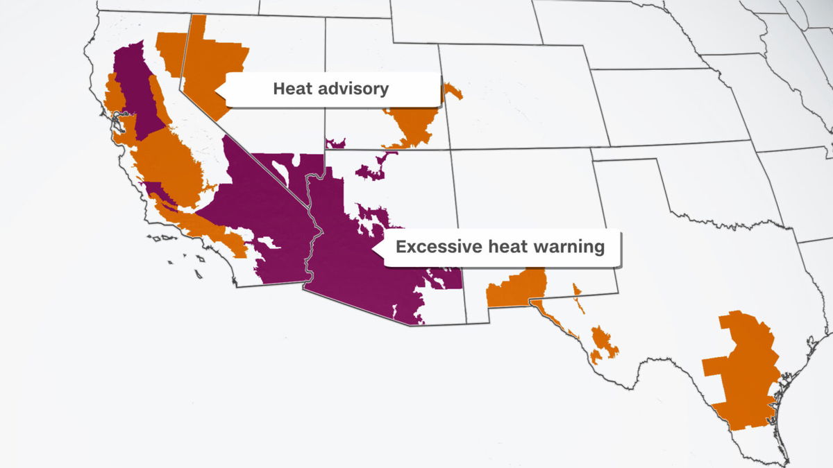 <i>CNN Weather</i><br/>Deadly hot weather peaks in California on Friday as the stifling heat marches east through the weekend.