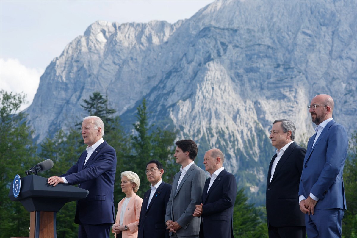 <i>Lukas Barth/AP</i><br/>President Joe Biden departed the first of his two summits in Europe