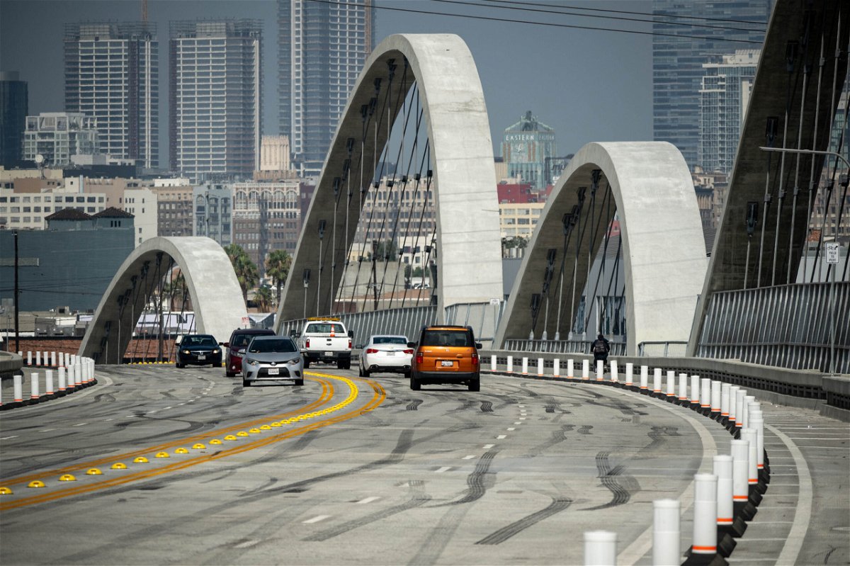 <i>David Crane/MediaNews Group/Los Angeles Daily News/Getty Images</i><br/>The LAPD has put more enforcement on the bridge to reduce street take-overs.