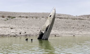 The receding waters of Lake Mead have exposed three bodies and a number of sunken boats amid a megadrought in the Western US.