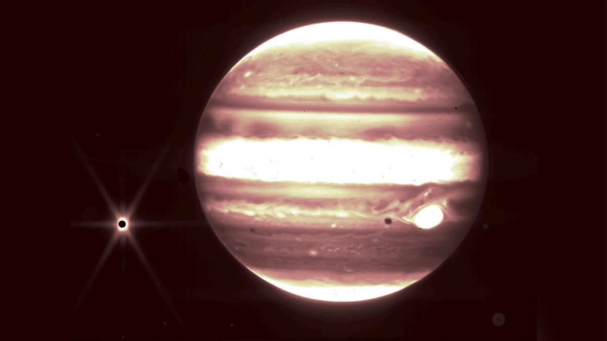 <i>NASA/ESA/CSA/B. Holler/J. Stansberry/STScI</i><br/>Jupiter