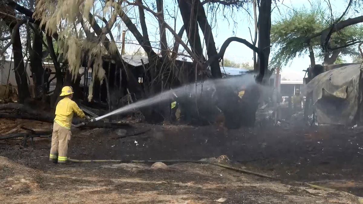 Fire Destroys Two Mobile Homes In Desert Hot Springs - KESQ