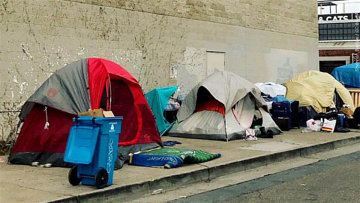 Homeless tents in San Francisco, California