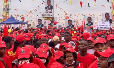 Voters in the oil-rich African nation of Angola will go to the polls on August 24 to decide who will lead the country. Supporters of Angola's president and leader of the ruling MPLA Joao Lourenco attend their party's rally in Camama on August 20.