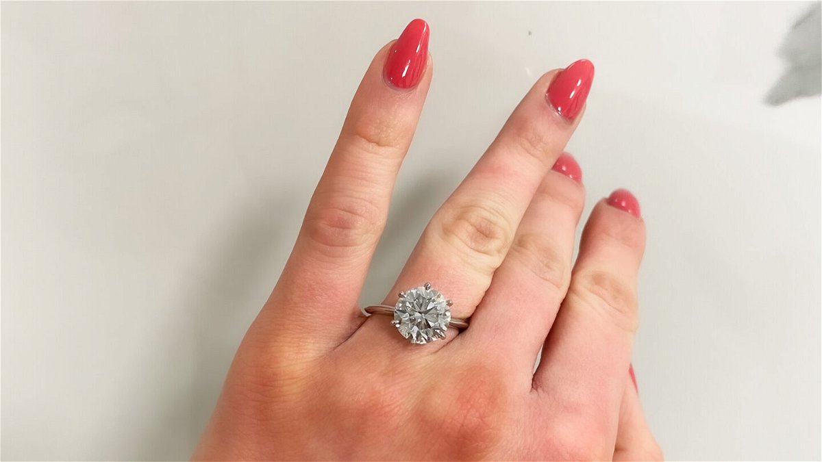 <i>Courtesy Ritani</i><br/>Bridal jewelry seller Ritani said couples are choosing to replace natural diamonds in their rings with much larger man-made diamond.