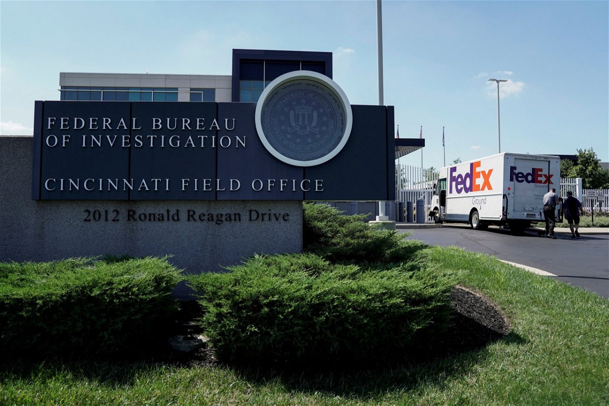 <i>Jeffrey Dean/File/Reuters</i><br/>A FedEx truck is inspected outside of the front gate of the FBI's Cincinnati Field Office on August 11. The FBI is investigating an 
