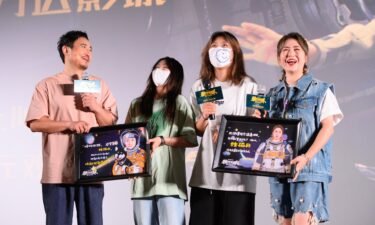 A Chinese sci-fi comedy has shattered summer box office records in China after months of Covid-19 lockdowns. Actor Shen Teng (L1) and actress Ma Li (R1) attend the road show of film 'Moon Man' on July 25 in Taiyuan