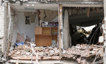 Some 59% of all schools and universities in Ukraine will not be ready to resume in-person classes in September. A destroyed school in Zhytomyr