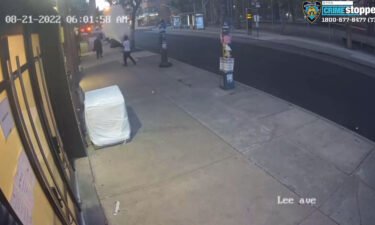 The New York City Police Department is searching for multiple suspects after two Jewish men were sprayed with fire extinguishers in separate incidents. A still image from surveillance footage shows one of the Jewish men being attacked.