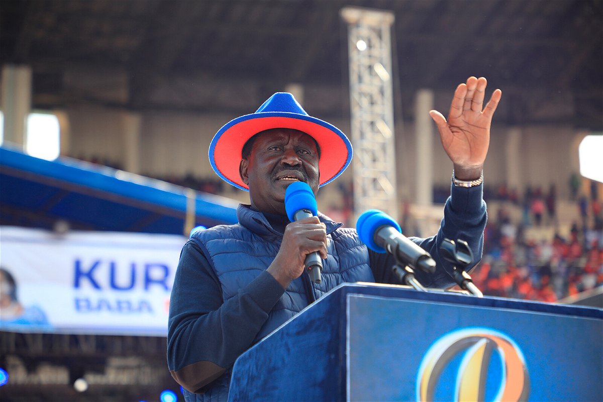 <i>John Ochieng / SOPA Images/Sipa USA/Associated Press</i><br/>Raila Odinga speaks on the final day of campaign in Nairobi on June 8. Odinga formally filed a petition challenging the election results in Kenya's Supreme Court on August 22.
