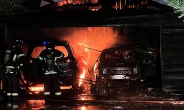Fire ignited by oily rags destroys garage