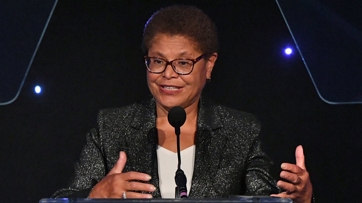 <i>JC Olivera/Getty Images/FILE</i><br/>Two men were charged on September 16 for allegedly stealing guns from the home of U.S. Rep. Karen Bass. Bass is seen here on September 9 in Beverly Hills