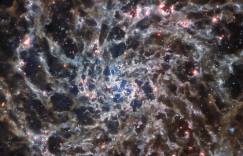 A dazzling spiral galaxy located 29 million light-years from Earth appears in "unprecedented detail" in a new image released by NASA's James Webb Space Telescope.
