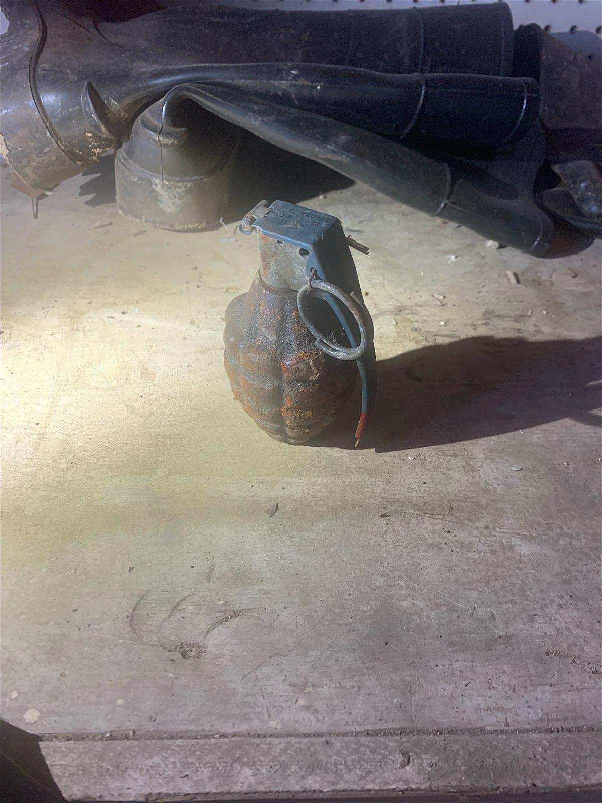 <i>Cook County Sheriff's Office</i><br/>The Cook County Bomb Squad identified the device as likely a WWII-era training grenade.
