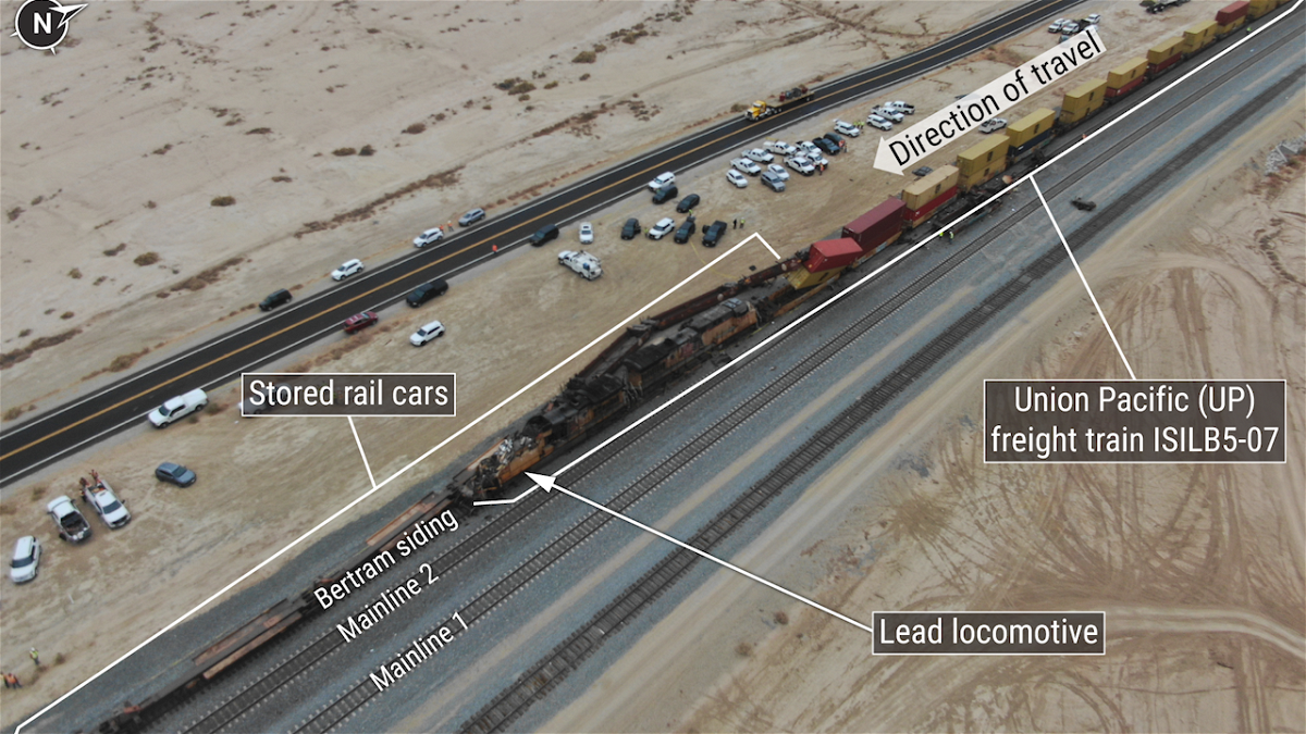 ​Aerial view of accident scene