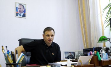 A senior Russian-appointed official in Ukraine on Thursday blamed the country's military setbacks on incompetence and corruption within the top ranks of the Kremlin's defense apparatus. Kirill Stremousov is pictured in his office in the city of Kherson on July 20.