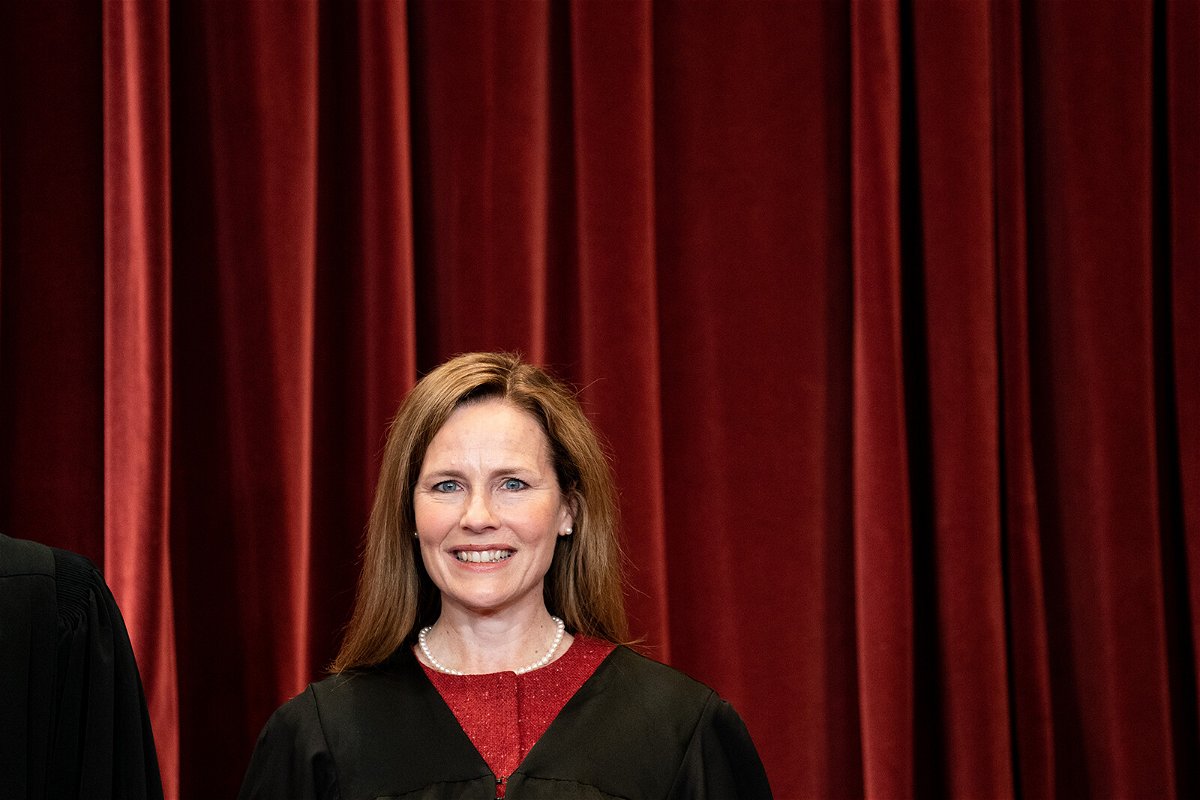 <i>Erin Schaff/Pool/Getty Images</i><br/>Supreme Court Justice Amy Coney Barrett rejected a challenge to the Biden administration's student loan forgiveness program on October 20.