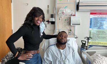 New photos of University of Virginia shooting victim Mike Hollins in the hospital. Brenda is Mike's mom.