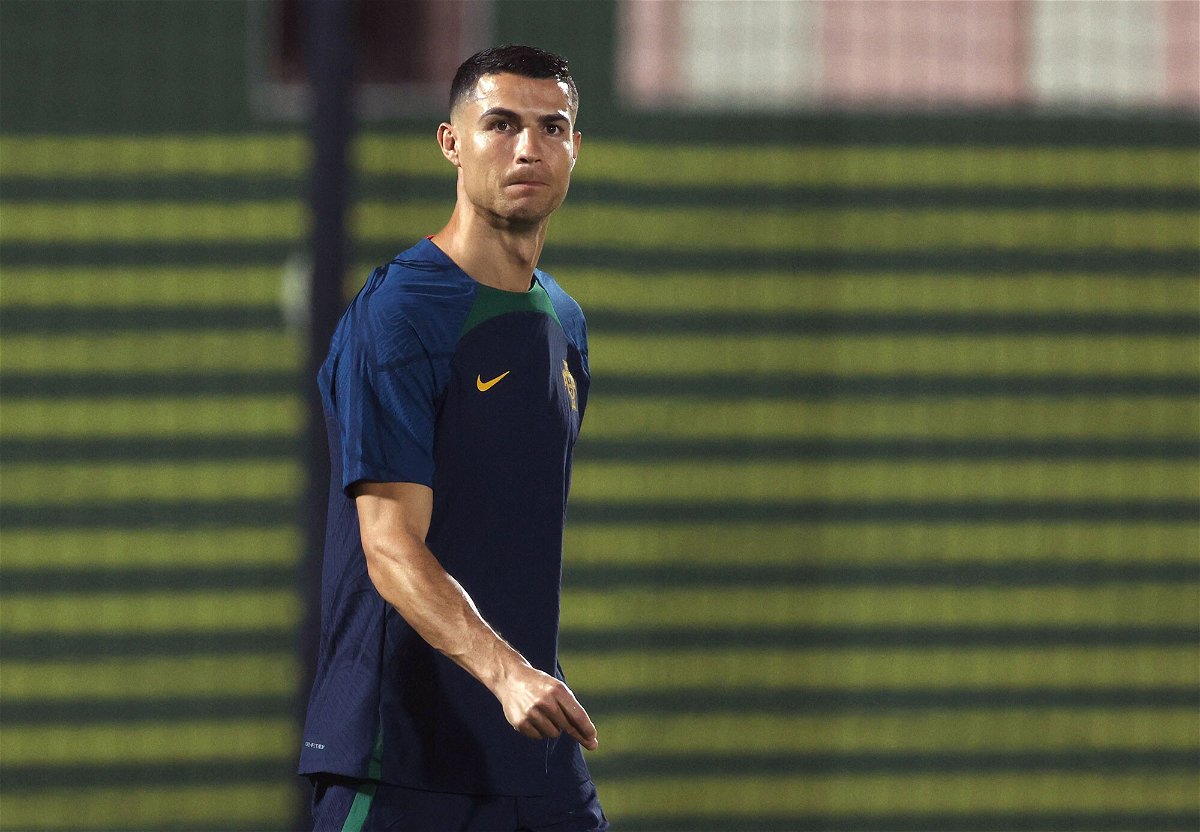 <i>Paul Childs/Reuters</i><br/>Ronaldo trains with Portugal ahead of the team's World Cup game against Ghana.