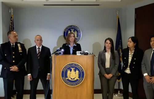 Westchester County District Attorney Miriam E. Rocah speaks during a news conference on November 30.