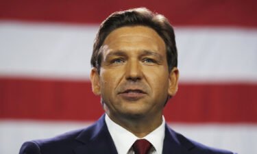 Florida Gov. Ron DeSantis on Wednesday declined to talk about his political future. DeSantis here gives his victory speech at the election night watch party in Tampa on November 8.