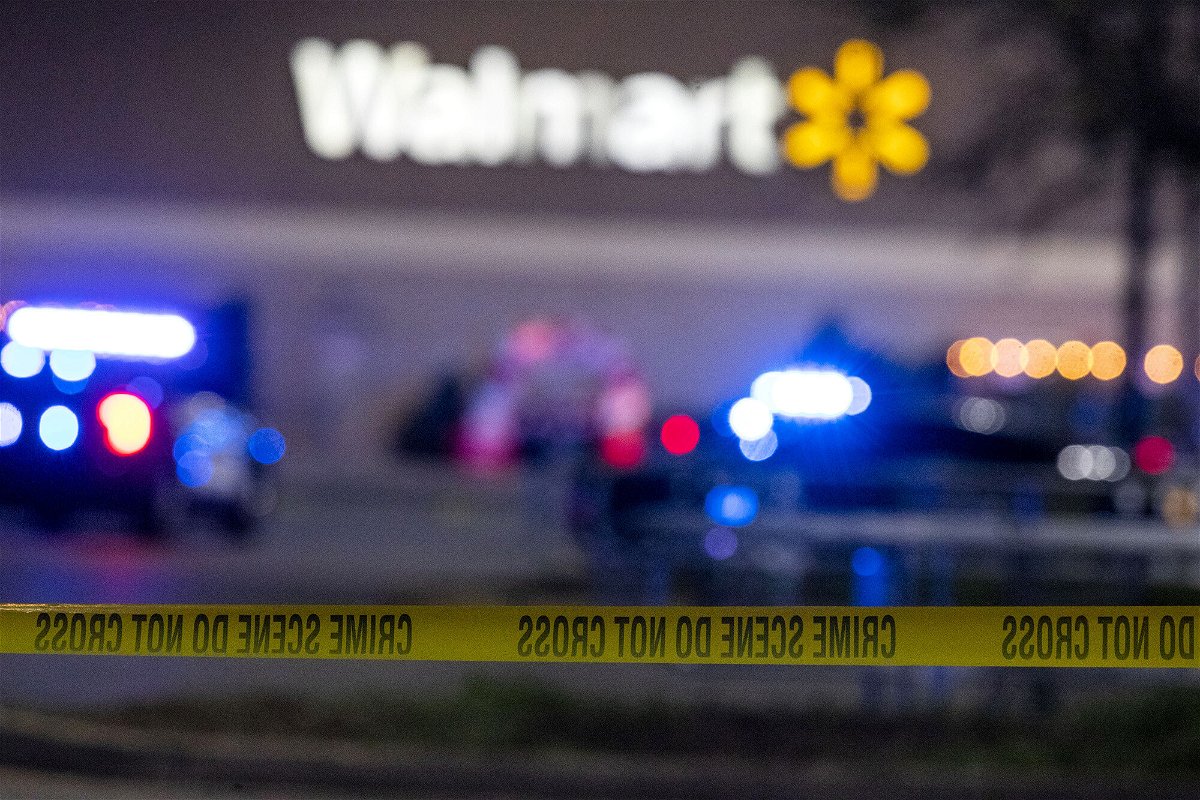 <i>Kendall Warner/AP</i><br/>Police tape cordons off the scene of a fatal shooting at a Chesapeake