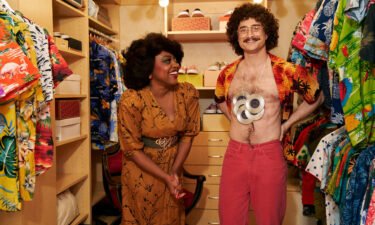 Quinta Brunson and Daniel Radcliffe as Oprah Winfrey and "Weird Al" Yankovic in the Roku Channel movie "Weird: The Al Yankovic Story."