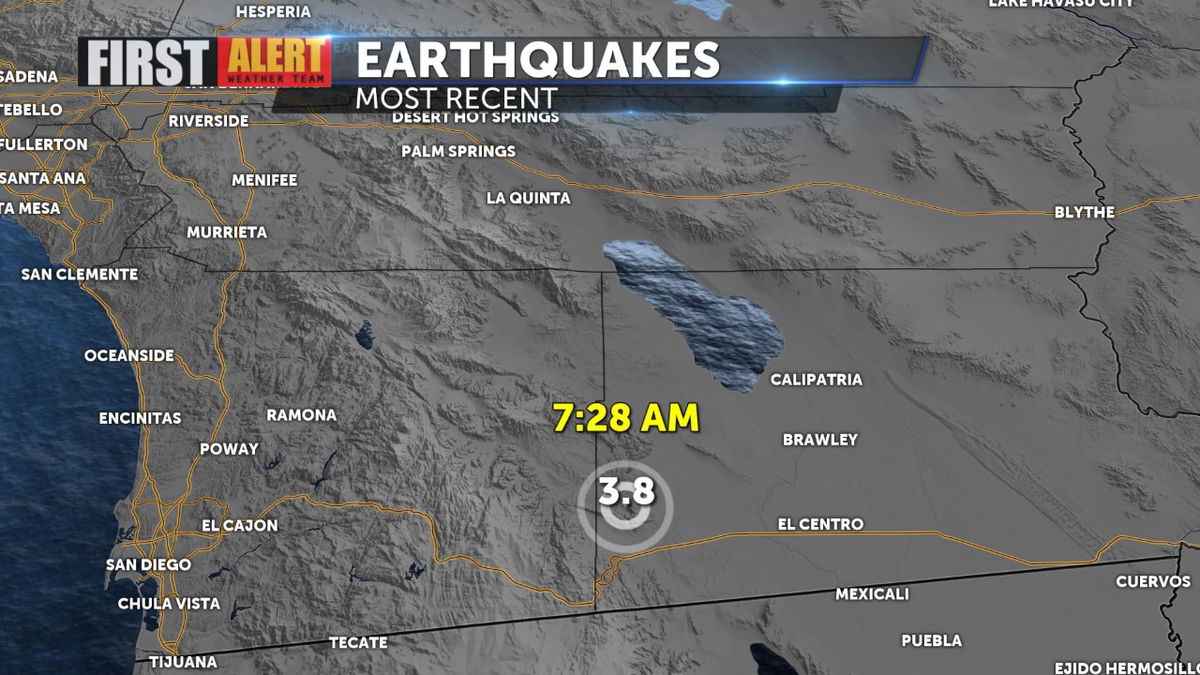 Earthquake reported southwest of the Salton Sea - KESQ