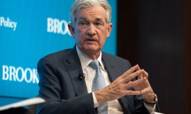 Federal Reserve Chair Jerome Powell speaks at the Hutchins Center on Fiscal and Monetary Policy at the Brookings Institute on Wednesday