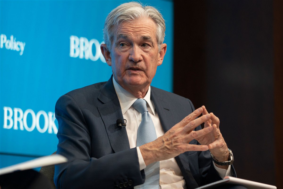 <i>Nathan Howard/AP</i><br/>Federal Reserve Chair Jerome Powell speaks at the Hutchins Center on Fiscal and Monetary Policy at the Brookings Institute on Wednesday