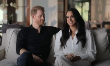 A scene from "Harry & Meghan." The trailer for the Netflix series was released Monday