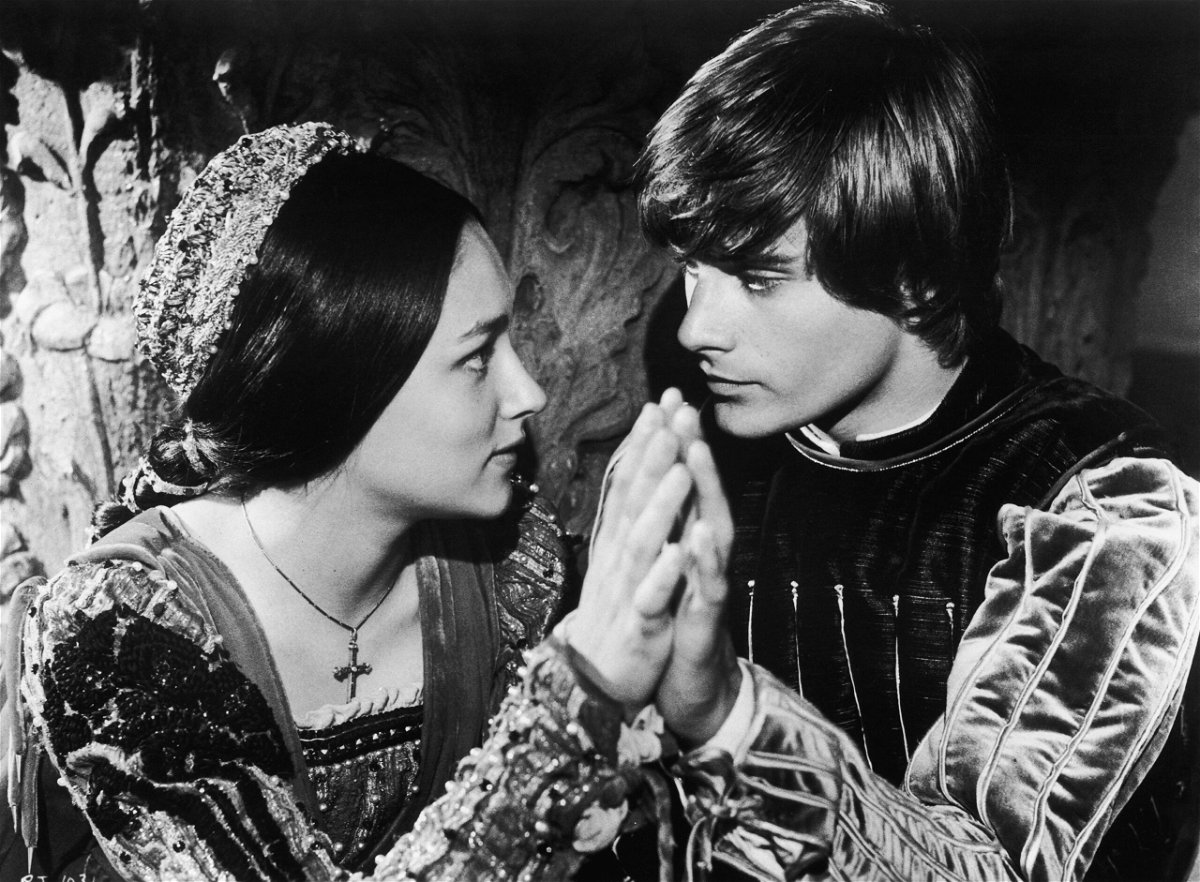 <i>Hulton Archive/Getty Images</i><br/>Leonard Whiting (right) and Olivia Hussey are seen here in the title roles of Franco Zeffirelli's film version of Shakespeare's 'Romeo And Juliet'