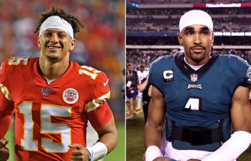 Mahomes (left) and Hurts (right) are set to make history on February 12.