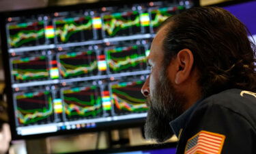 Traders work on the floor of the New York Stock Exchange on March 14.