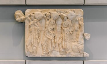 The three returned fragments were displayed in a ceremony in an exhibition space purpose-built for the Parthenon Marbles at the Acropolis Museum.