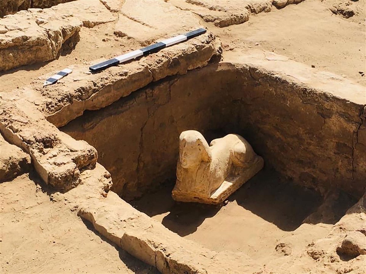 علماء الآثار يكتشفون تمثال وضريح يشبه أبو الهول في مصر