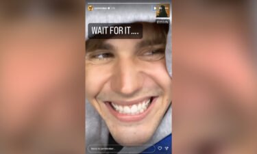 Justin Bieber smiles in a video shared to his Instagram story on March 15.