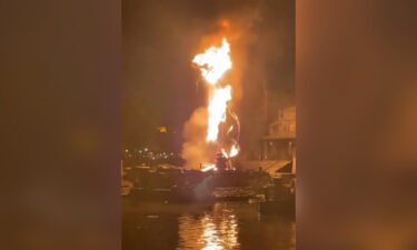 A prop dragon caught fire at Disneyland in California on Saturday evening during a performance of "Fantasmic."